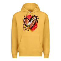 Mustard fruits and football heart Premium Hoodie - Zillion Design Studio