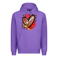 Purple fruits and football heart Premium Hoodie - Zillion Design Studio