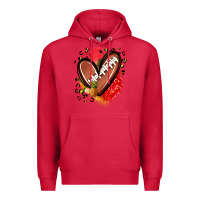 Cardinal fruits and football heart Premium Hoodie - Zillion Design Studio