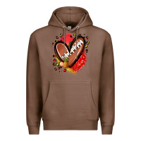 Chestnut fruits and football heart Premium Hoodie - Zillion Design Studio