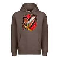 Coffee fruits and football heart Premium Hoodie - Zillion Design Studio