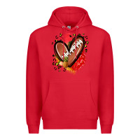 Red fruits and football heart Premium Hoodie - Zillion Design Studio
