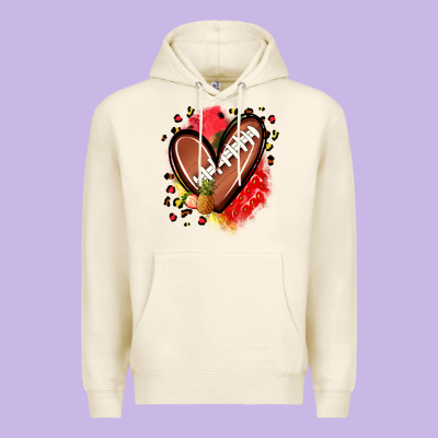 Fruits And Football Heart Premium Hoodie Designed By Zillion Design Studio