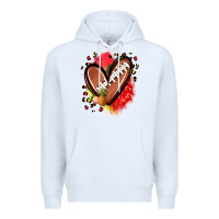 White fruits and football heart Premium Hoodie - Zillion Design Studio