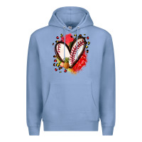 Colony Blue fruits and baseball heart Premium Hoodie - Zillion Design Studio