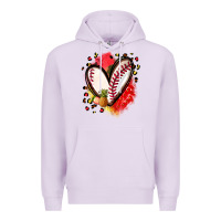Lilac fruits and baseball heart Premium Hoodie - Zillion Design Studio
