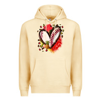Pina Colada fruits and baseball heart Premium Hoodie - Zillion Design Studio
