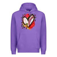 Purple fruits and baseball heart Premium Hoodie - Zillion Design Studio