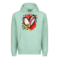 Seafoam fruits and baseball heart Premium Hoodie - Zillion Design Studio