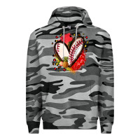 Slate Camo fruits and baseball heart Premium Hoodie - Zillion Design Studio