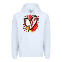 White fruits and baseball heart Premium Hoodie - Zillion Design Studio