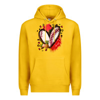 Lemon fruits and baseball heart Premium Hoodie - Zillion Design Studio