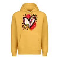 Mustard fruits and baseball heart Premium Hoodie - Zillion Design Studio