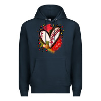 Navy fruits and baseball heart Premium Hoodie - Zillion Design Studio
