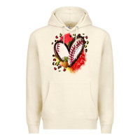 Sandshell fruits and baseball heart Premium Hoodie - Zillion Design Studio