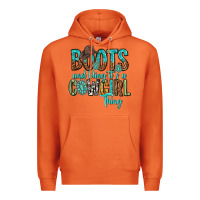 Carrot boots and bling its a cowgirl thing Premium Hoodie - texasbilliewilder