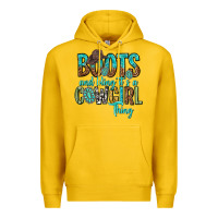 Lemon boots and bling its a cowgirl thing Premium Hoodie - texasbilliewilder