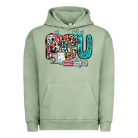Pigment Oil Green pcu Urban Hoodie - Zillion Design Studio