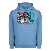 Pigment Pebble Blue pcu Urban Hoodie - Zillion Design Studio