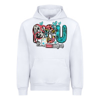 White pcu Urban Hoodie - Zillion Design Studio