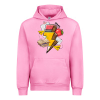 Fuchsia Pink teacher lightning bolt Urban Hoodie - texasbilliewilder