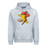 Heather Grey teacher lightning bolt Urban Hoodie - texasbilliewilder