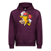 Mauve Wine teacher lightning bolt Urban Hoodie - texasbilliewilder