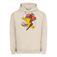 Pigment French Oak teacher lightning bolt Urban Hoodie - texasbilliewilder