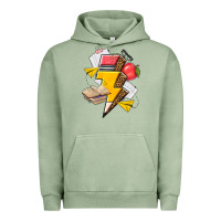 Pigment Oil Green teacher lightning bolt Urban Hoodie - texasbilliewilder
