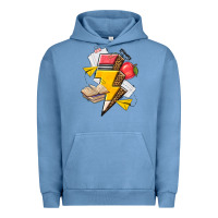 Pigment Pebble Blue teacher lightning bolt Urban Hoodie - texasbilliewilder
