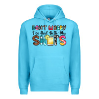 Ocean Blue don t worry i ve had both my shots Premium Hoodie - Zillion Design Studio