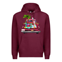 Burgundy summer truck farm truck Premium Hoodie - Zillion Design Studio
