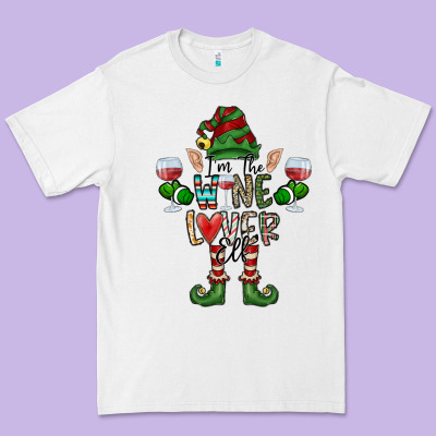 I'm The Wine Lover Elf Premium Tee Designed By Cowhidedigitalart