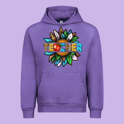 Urban Hoodie teacher sunflower tbw
