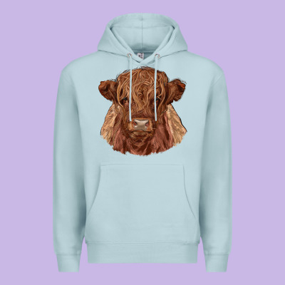 Highland Cow Premium Hoodie Designed By Ranaportraitstore