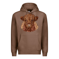 Chestnut highland cow Premium Hoodie - RanaPortraitStore