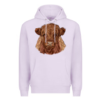 Lilac highland cow Premium Hoodie - RanaPortraitStore