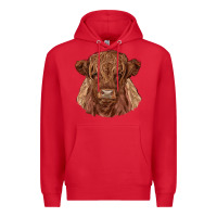 Red highland cow Premium Hoodie - RanaPortraitStore