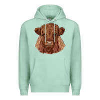 Seafoam highland cow Premium Hoodie - RanaPortraitStore