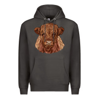 Smoke highland cow Premium Hoodie - RanaPortraitStore
