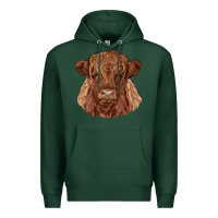 Sports Green highland cow Premium Hoodie - RanaPortraitStore