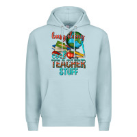 Blue Mist busy doing cool teacher stuff Premium Hoodie - texasbilliewilder