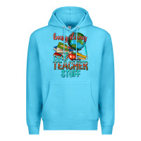 Ocean Blue busy doing cool teacher stuff Premium Hoodie - texasbilliewilder