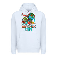 White busy doing cool teacher stuff Premium Hoodie - texasbilliewilder