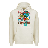 Oatmeal Heather busy doing cool teacher stuff Premium Hoodie - texasbilliewilder