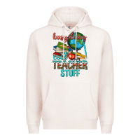 Pale Pink busy doing cool teacher stuff Premium Hoodie - texasbilliewilder