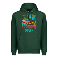 Sports Green busy doing cool teacher stuff Premium Hoodie - texasbilliewilder