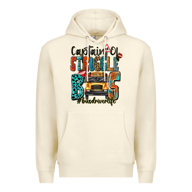 Captain Of Struggle Bus Busdriver Life Premium Hoodie by texasbilliewilder | Teevron