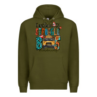 Army Green captain of struggle bus busdriver life Premium Hoodie - texasbilliewilder
