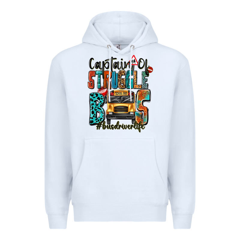 Captain Of Struggle Bus Busdriver Life Premium Hoodie by texasbilliewilder | Teevron